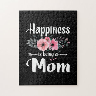 Mother Art Happiness Is Being A Mom Birthday Jigsaw Puzzle