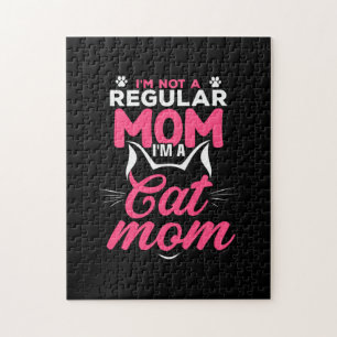 Mother Art I Am A Cat Mom Jigsaw Puzzle