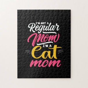 Mother Art I Am A Cat Mom Jigsaw Puzzle