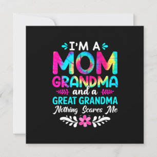 Mother Art   I Am A Mom Great Grandma Birthday Invitation