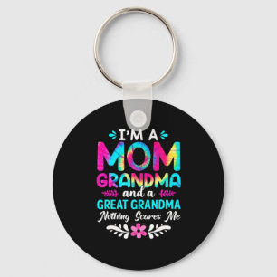 Mother Art I Am A Mom Great Grandma Birthday Keychain