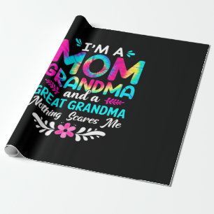 Mother Art I Am A Mom Great Grandma Birthday Wrapping Paper
