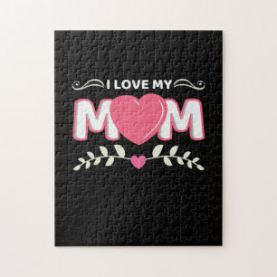 Mother Art I Love My Mom Jigsaw Puzzle