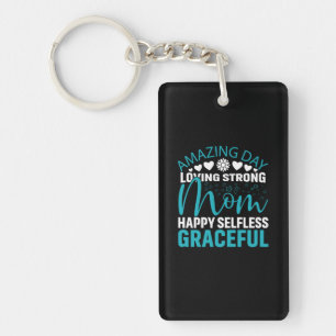 Mother Art Loving Strong Mom Keychain
