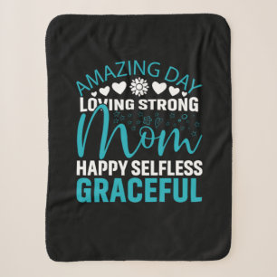 Mother Art Loving Strong Mom Sherpa Blanket