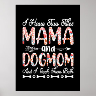 Mother Art   Mama And Dog Mom Birthday Poster