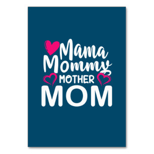 Mother Art Mama Mommy Mother Table Number