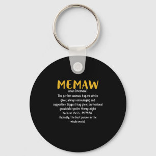Mother Art Memaw Definition Keychain