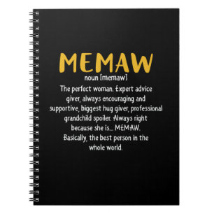 Mother Art Memaw Definition Notebook
