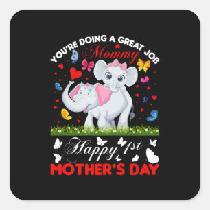 Mother Art Mommy Great Jobs Square Sticker