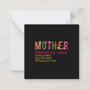 Mother Art Mother Flower Definition Card