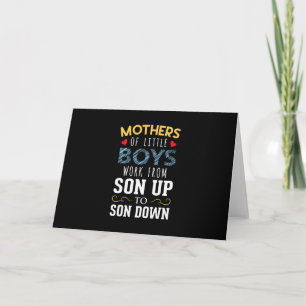 Mother Art Mothers of Little Boys Birthday Holiday Card