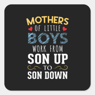 Mother Art Mothers of Little Boys Birthday Square Sticker
