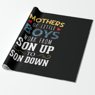 Mother Art Mothers of Little Boys Birthday Wrapping Paper