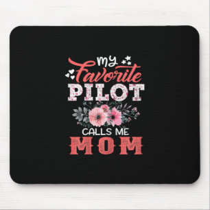 Mother Art   My Favourite Pilot Calls Me Mom Xmas Mouse Pad