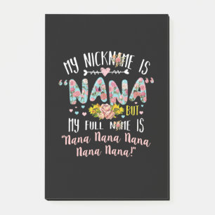Mother Art   My Nickname Is Nana Birthday Post-it Notes