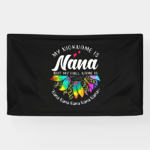 Mother Art   My Nickname Is Nana Sunflower Xmas Banner