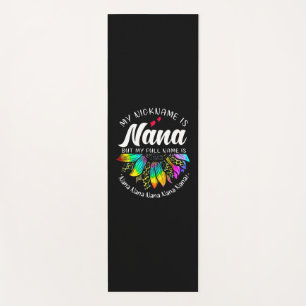 Mother Art My Nickname Is Nana Sunflower Xmas Yoga Mat