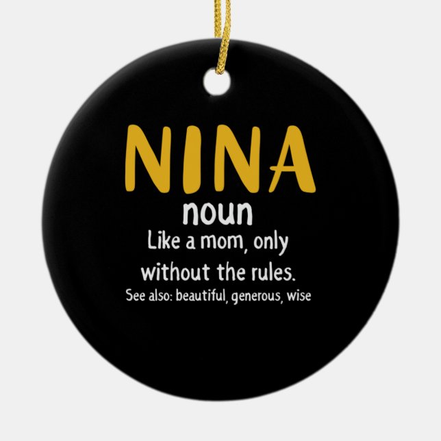 Mother Art Nina Definition Ceramic Ornament (Front)