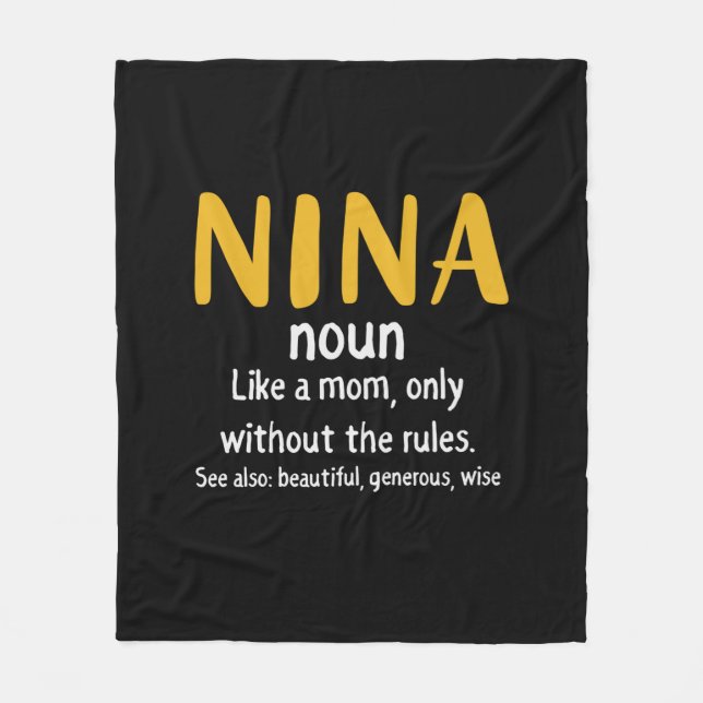 Mother Art Nina Definition Fleece Blanket (Front)