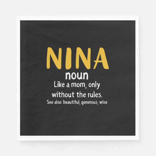 Mother Art Nina Definition Napkin (Front)