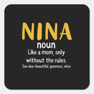 Mother Art Nina Definition Square Sticker