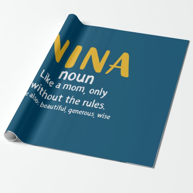 Mother Art Nina Definition Wrapping Paper (Unrolled)