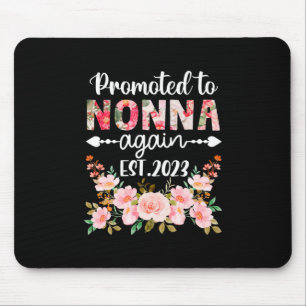 Mother Art   Promoted To Nonna Again 2023 Floral Mouse Pad