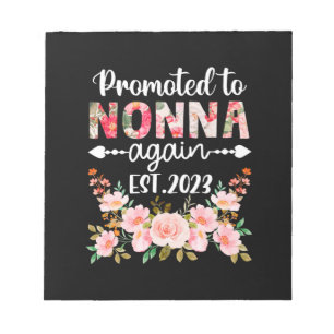 Mother Art Promoted To Nonna Again 2023 Floral Notepad