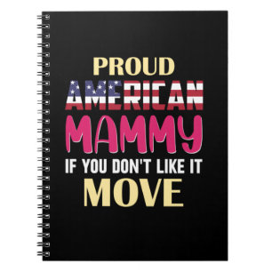 Mother Art Proud American Mommy Notebook