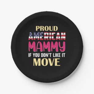 Mother Art Proud American Mommy Paper Plate