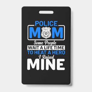 Mother Art Proud Police Mom Badge