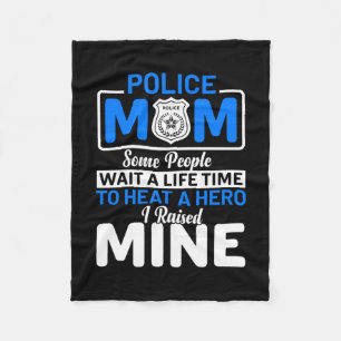 Mother Art Proud Police Mom Fleece Blanket