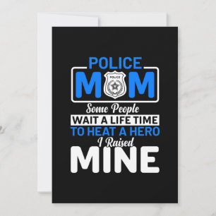Mother Art Proud Police Mom Holiday Card