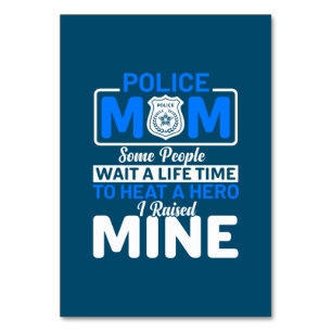 Mother Art Proud Police Mom Table Number