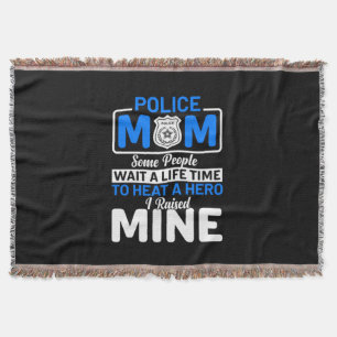 Mother Art Proud Police Mom Throw Blanket