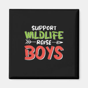 Mother Art Support Wildlife Raise Boys Magnet