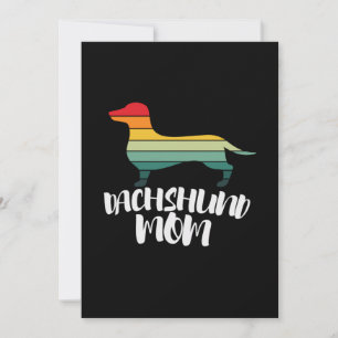 Mother Art Vintage Dachshund Mom Invitation