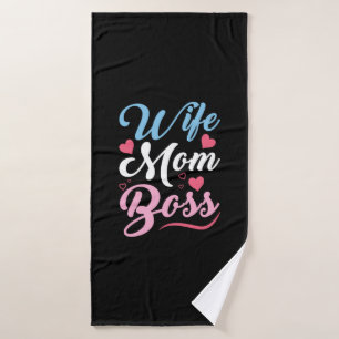 Mother Art Wife Mom Boss Bath Towel