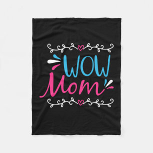Mother Art Wow Mom Fleece Blanket