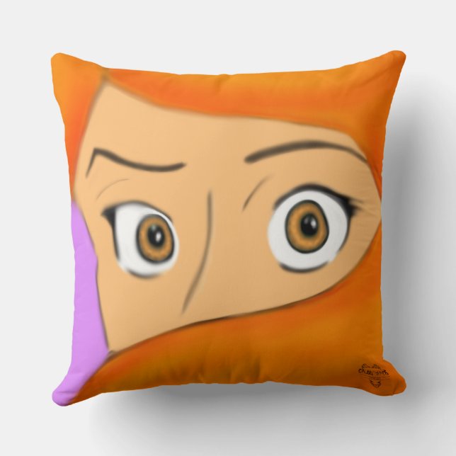 Mother & Baby Dragon + Raised Eyebrow Mood Throw Pillow (Back)