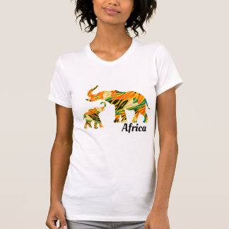 Mother & Baby Elephant | African Pattern T-Shirt