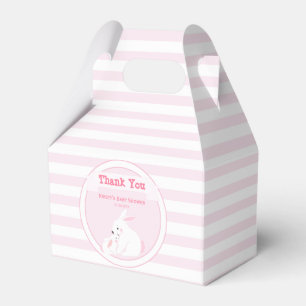 Mother & Baby Girl Bunny   Baby Shower Thank You Favor Box