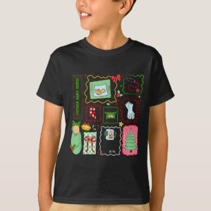 Mother Baby Nurse Christmas Stamp Stpartum Materni T-Shirt