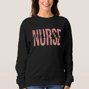 Mother Baby Nurse Obstetric Baby Feet Stethoscope Sweatshirt
