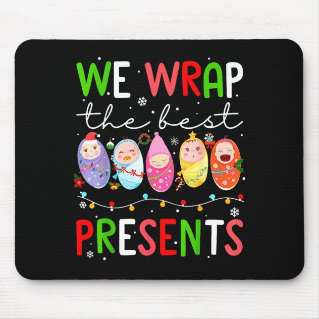 Mother Baby Unit Christmas Labor And Delivery Nurs Mouse Pad (Front)