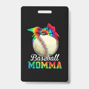 Mother Baseball Momma Birthday Badge