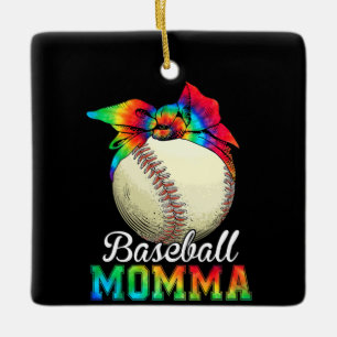 Mother Baseball Momma Birthday Ceramic Ornament