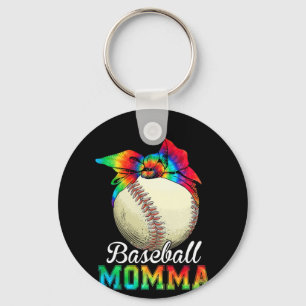 Mother Baseball Momma Birthday Keychain
