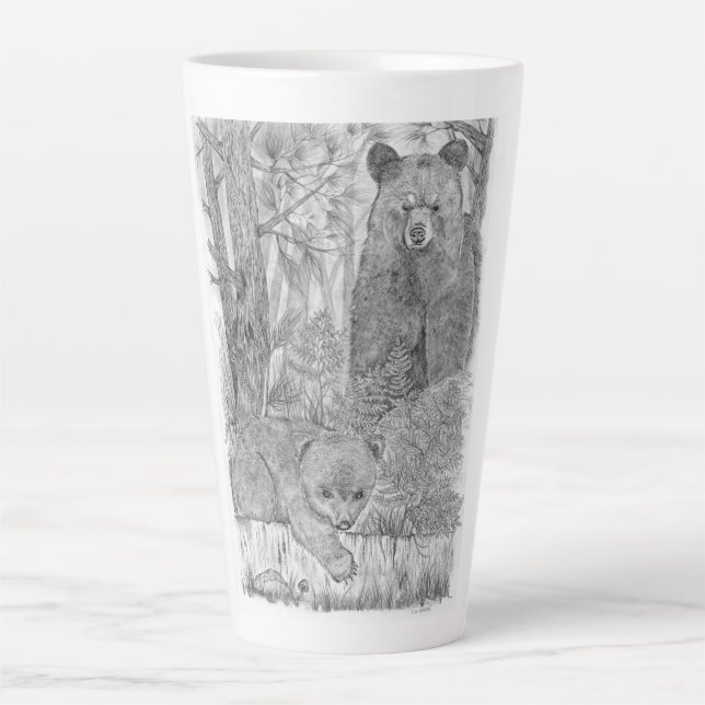 Mother Bear and Cub Latte Mug (Front)